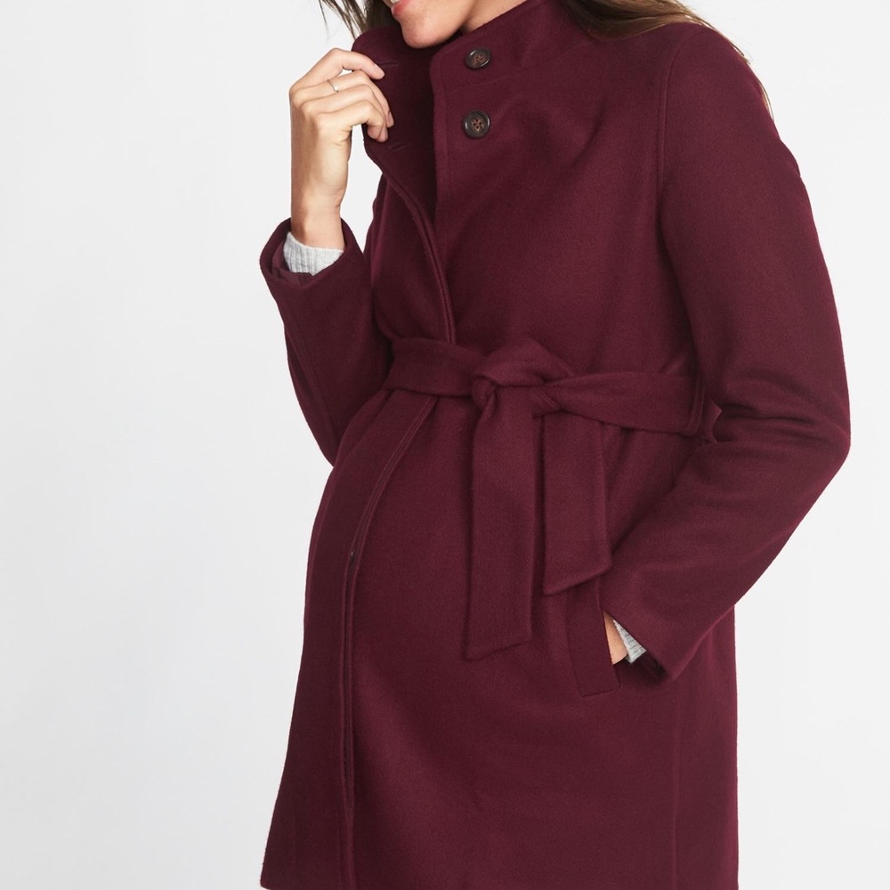 Maternity Funnel Neck Coat
